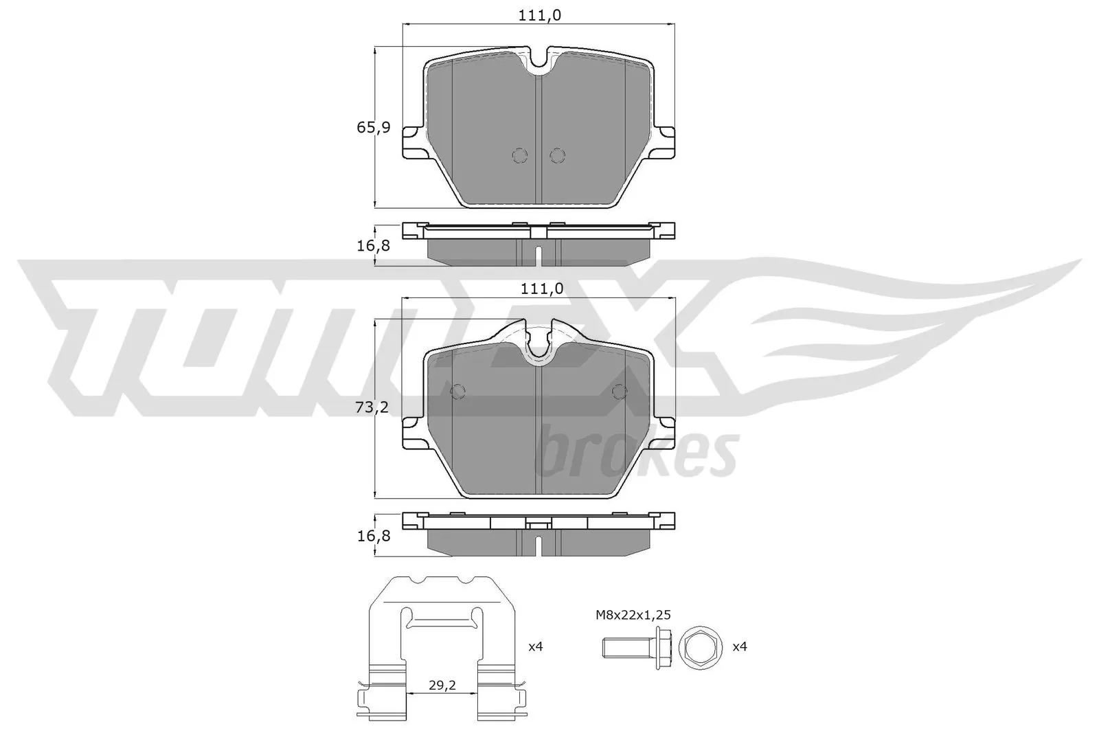 Brake Pad Set, disc brake TX 60-36