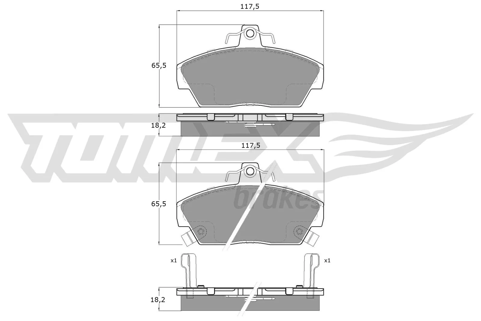 Brake Pad Set, disc brake TX 11-39