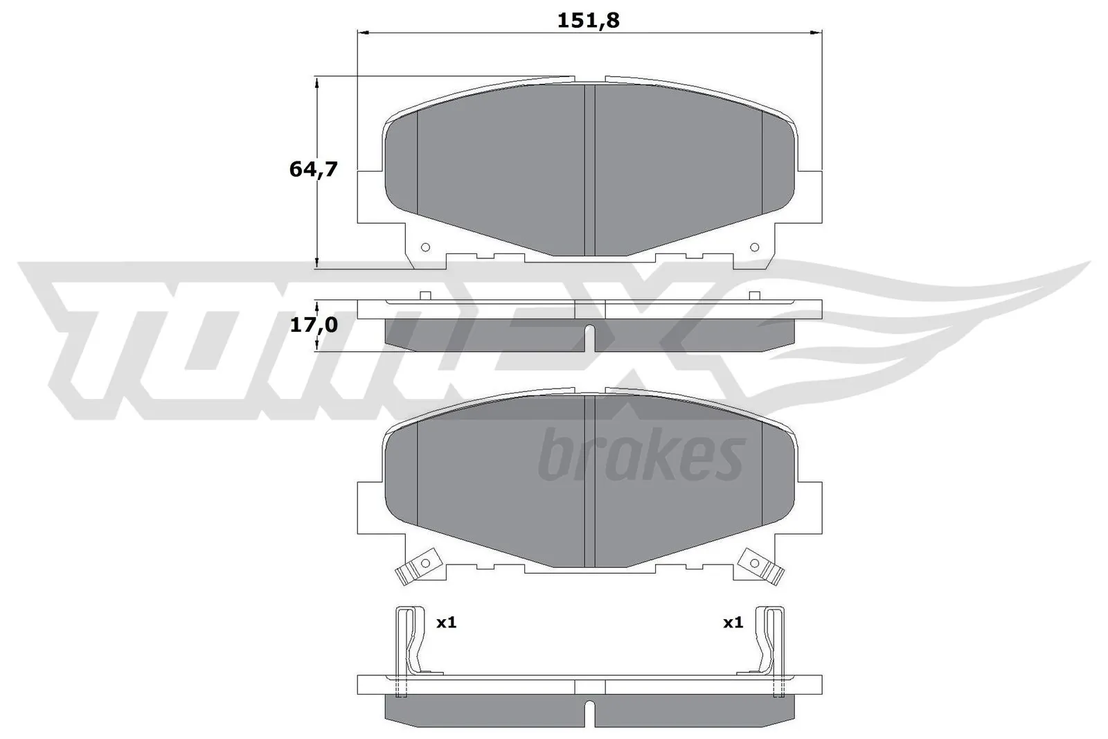 Brake Pad Set, disc brake TX 17-52