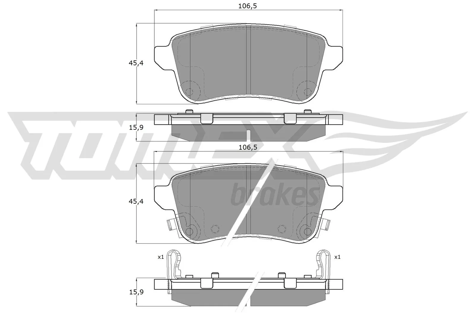 Brake Pad Set, disc brake TX 16-381