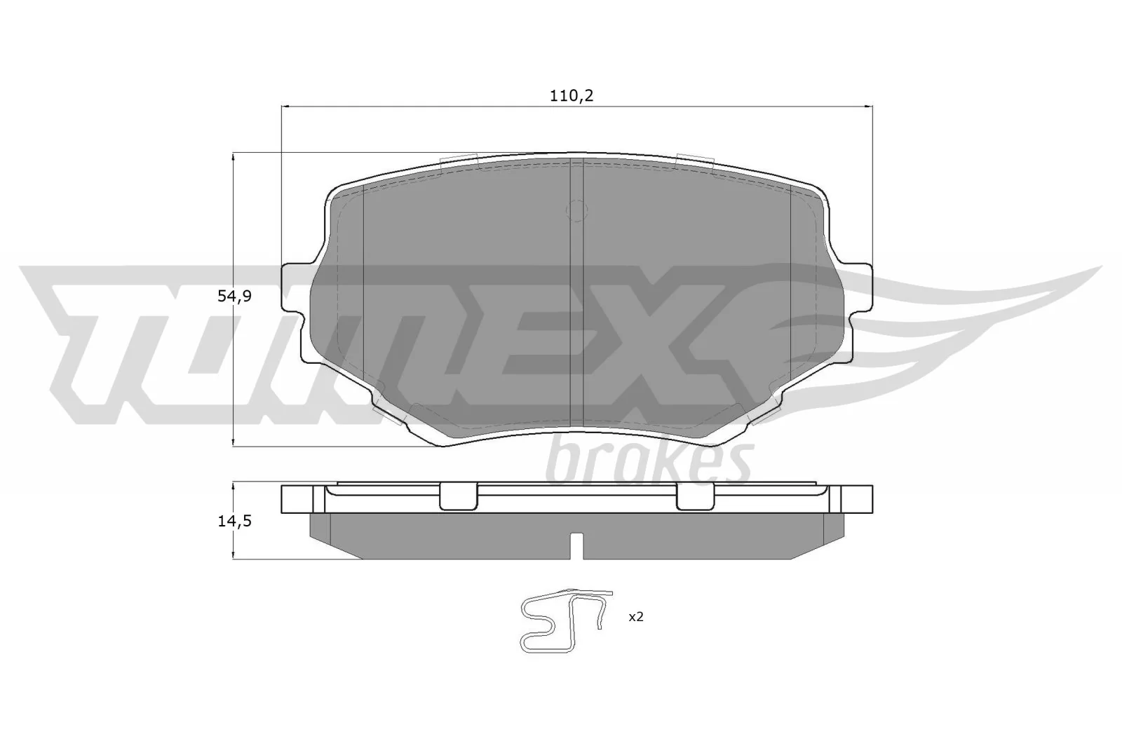 Brake Pad Set, disc brake TX 13-60