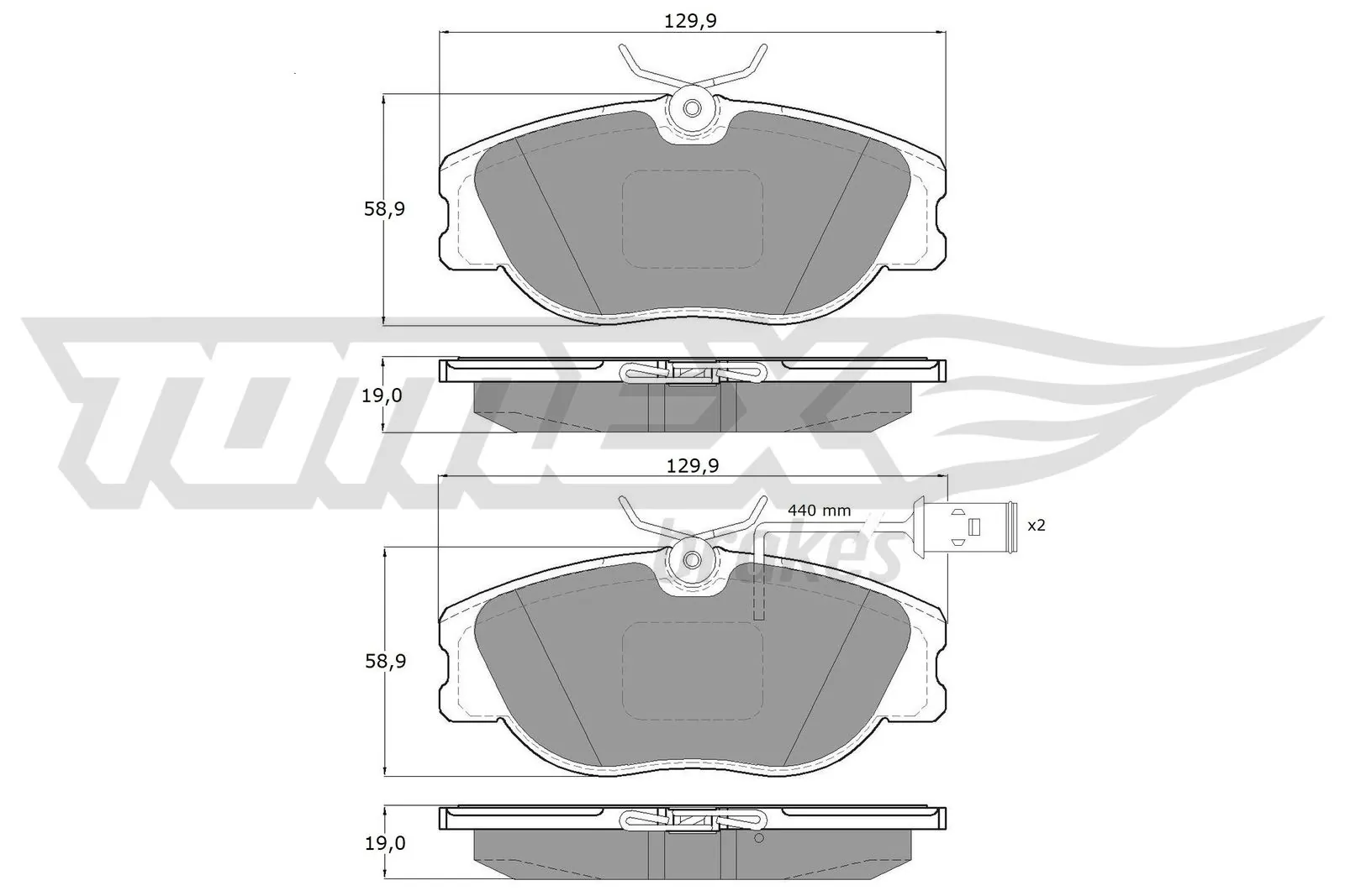 Brake Pad Set, disc brake TX 12-441