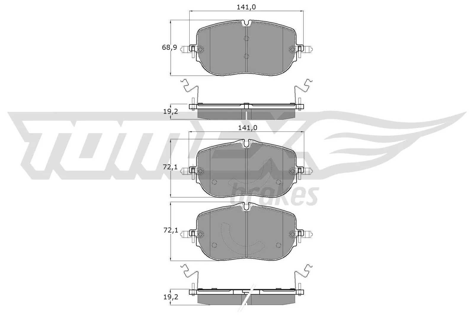 Brake Pad Set, disc brake TX 60-52