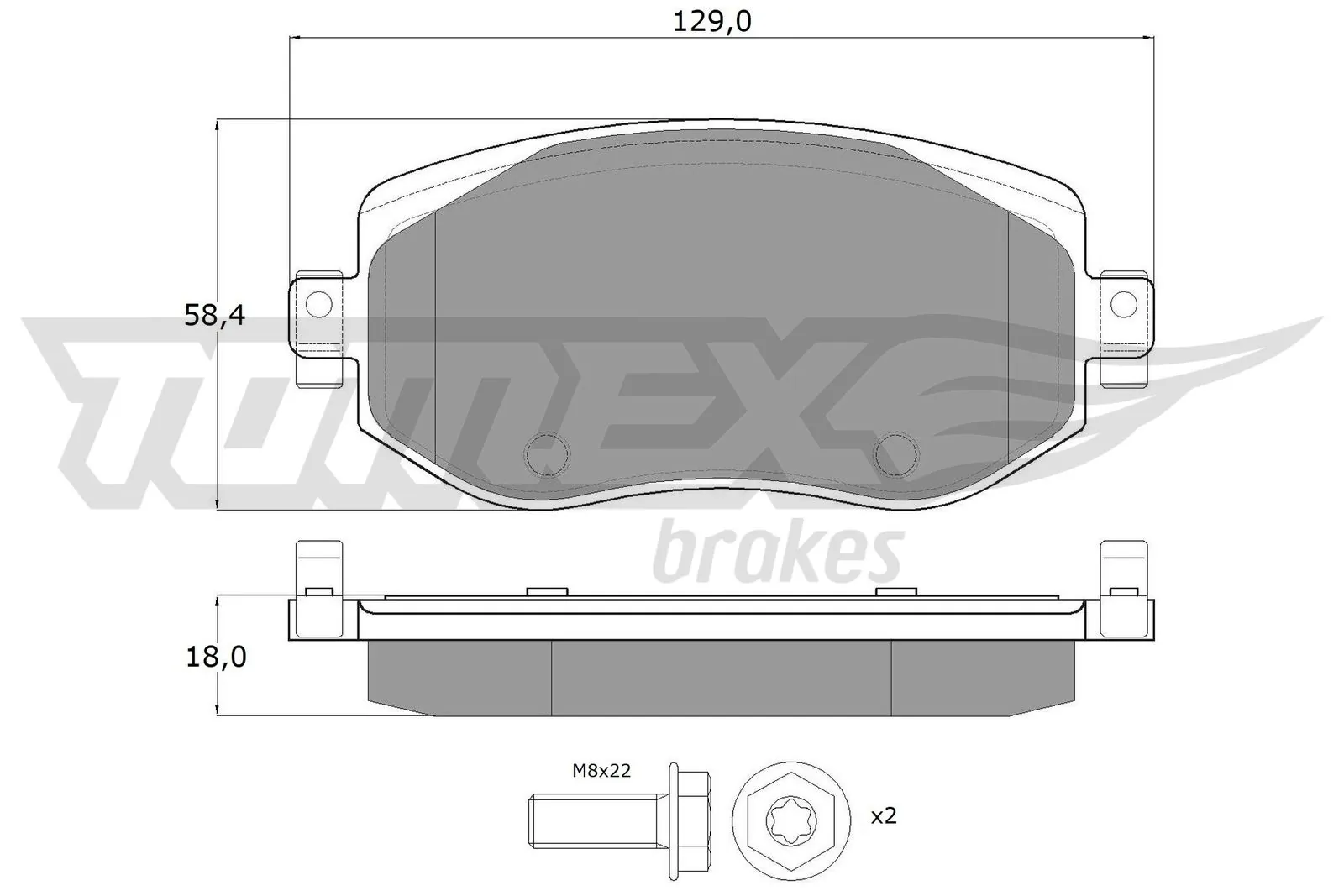 Brake Pad Set, disc brake TX 18-33