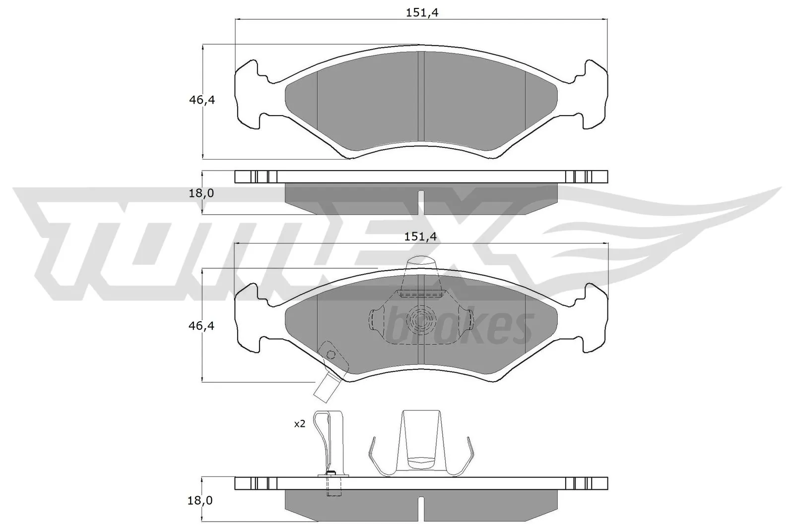 Brake Pad Set, disc brake TX 10-29