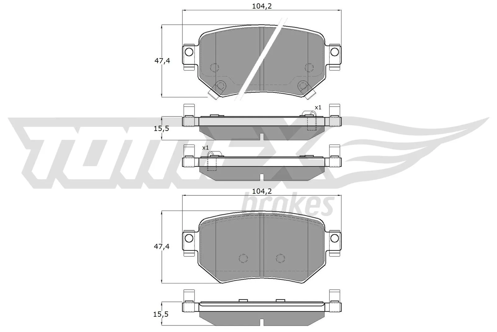 Brake Pad Set, disc brake TX 18-70