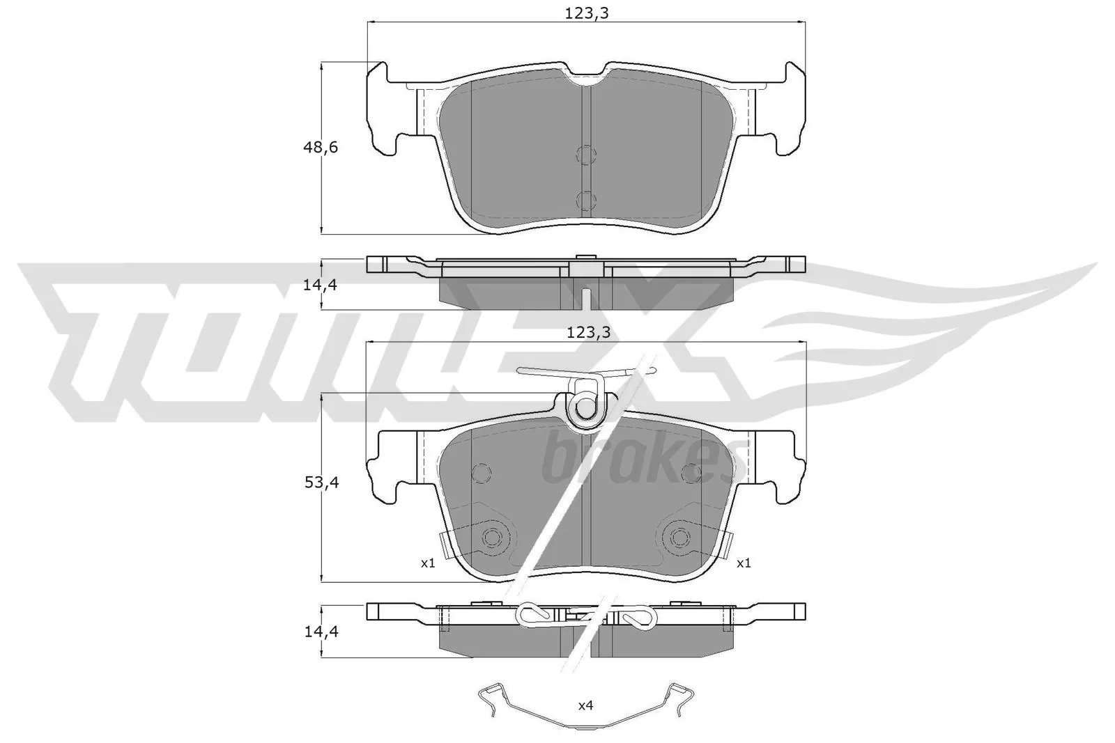 Brake Pad Set, disc brake TX 60-48
