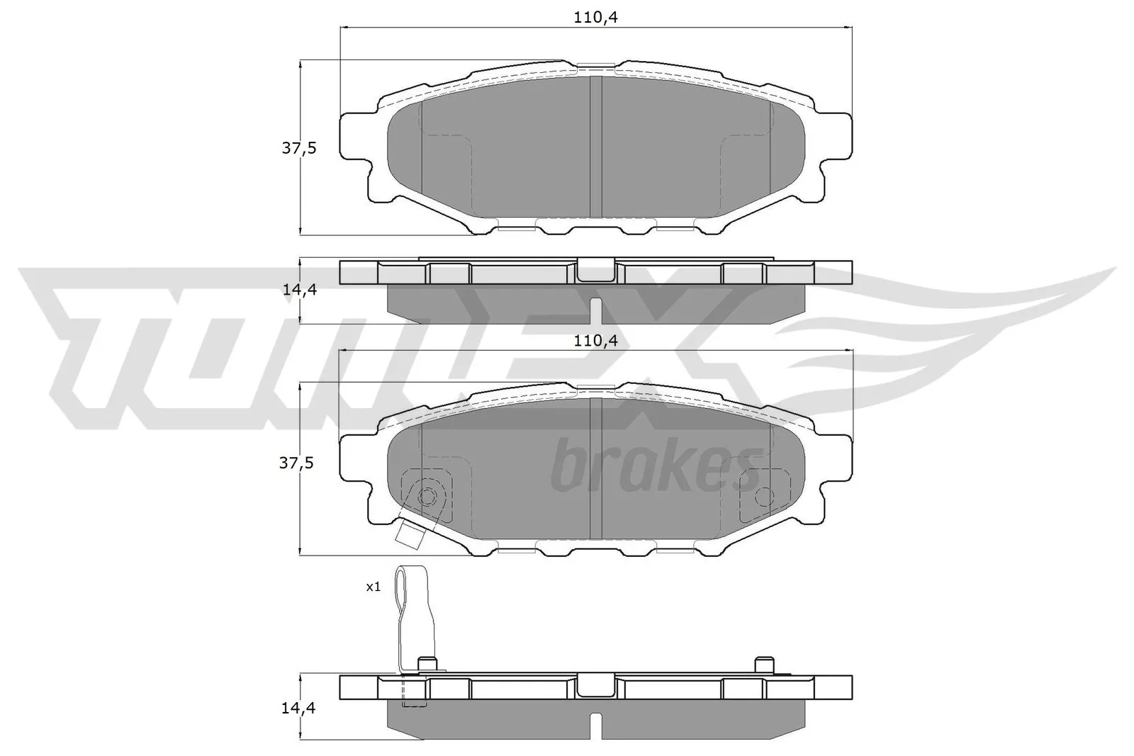 Brake Pad Set, disc brake TX 15-37