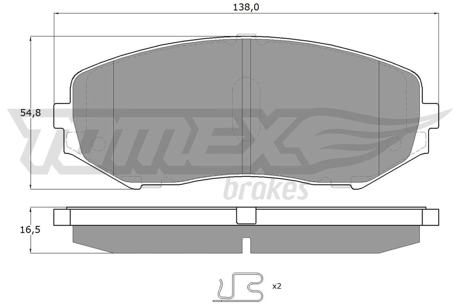 Brake Pad Set, disc brake TX 14-92