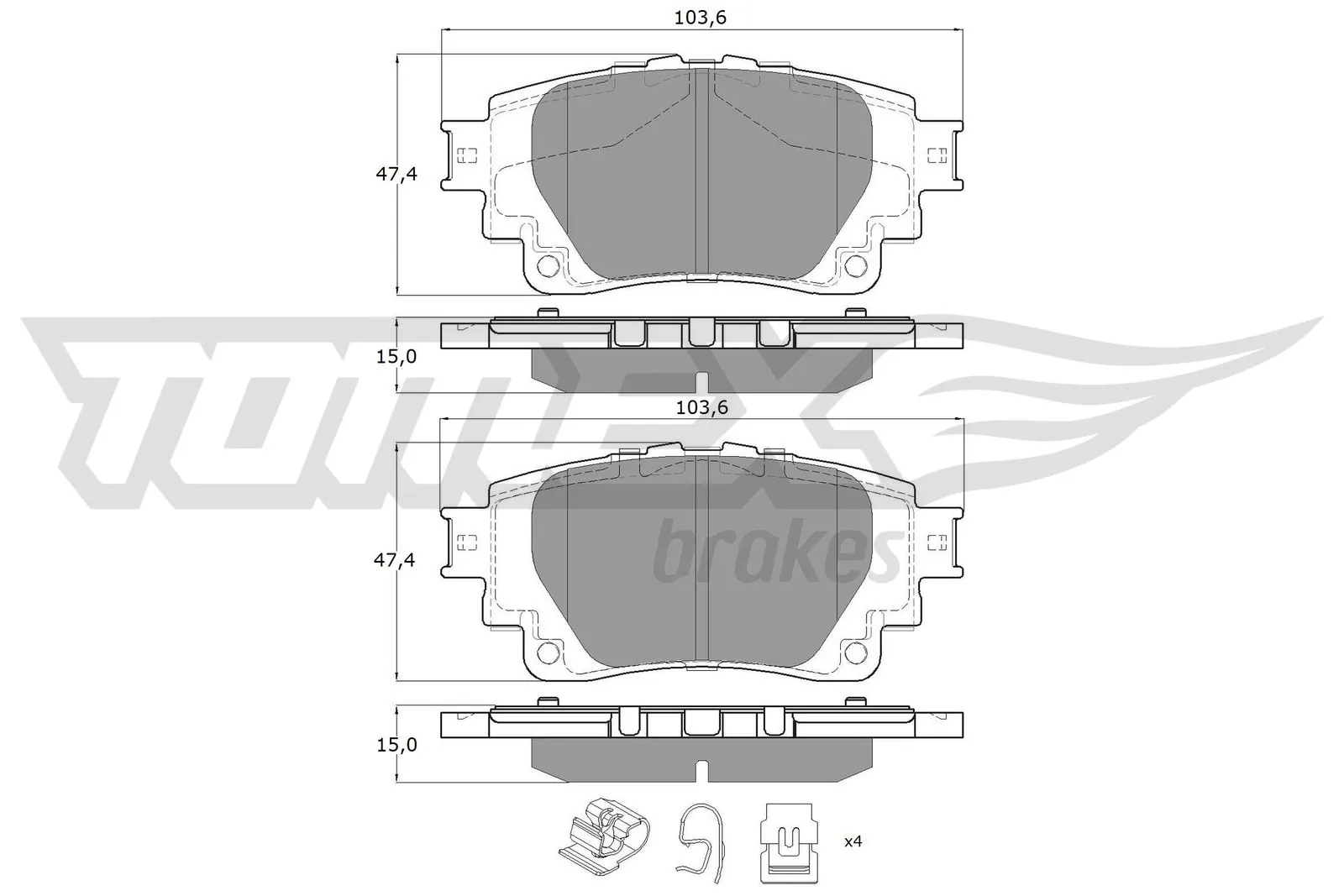 Brake Pad Set, disc brake TX 19-81
