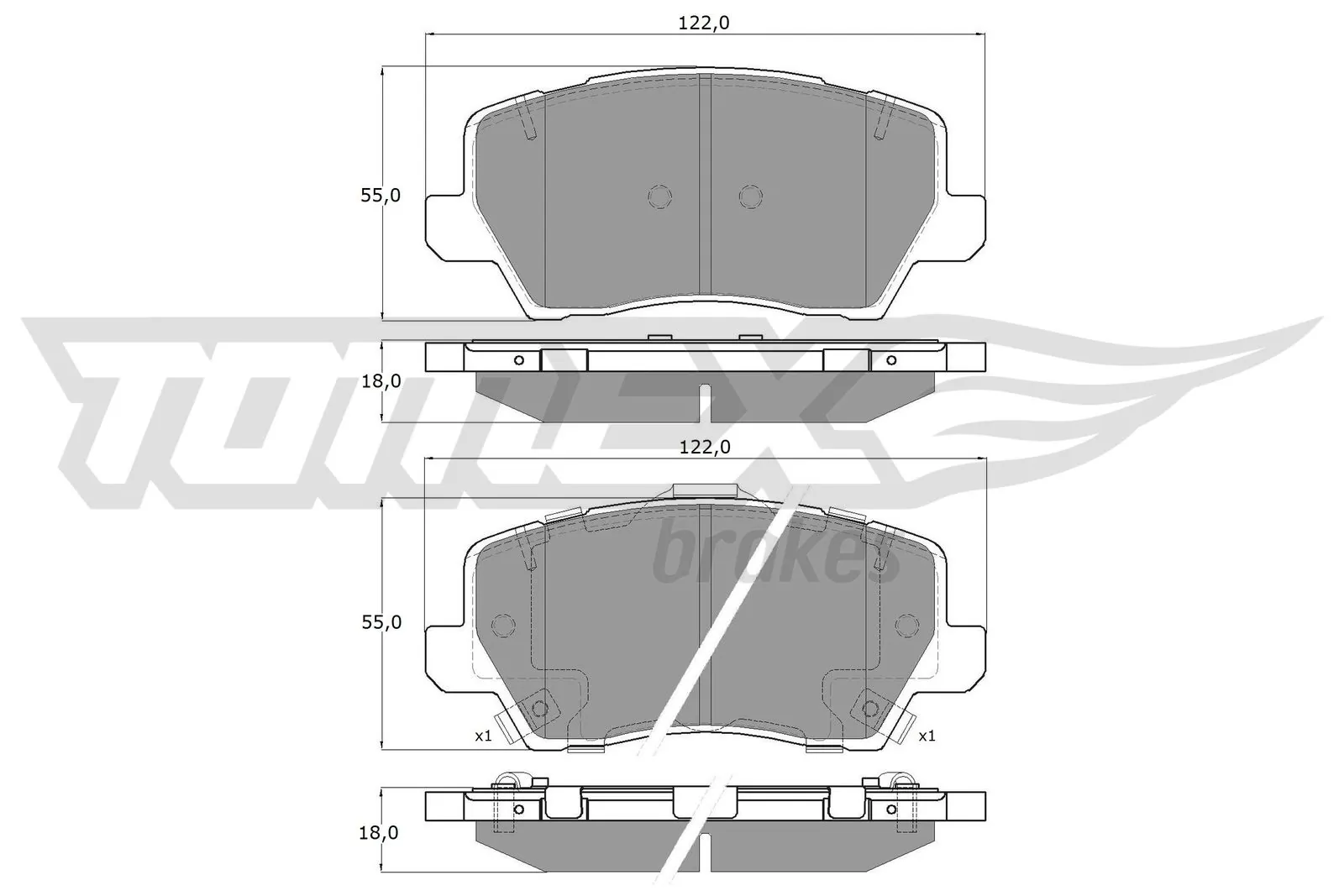 Brake Pad Set, disc brake TX 19-75
