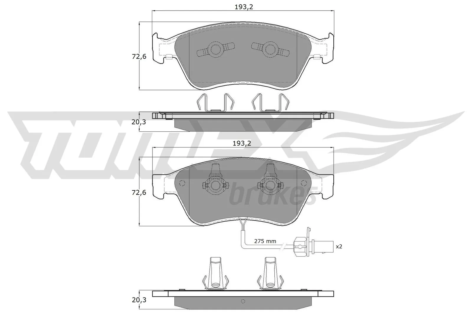 Brake Pad Set, disc brake TX 15-10