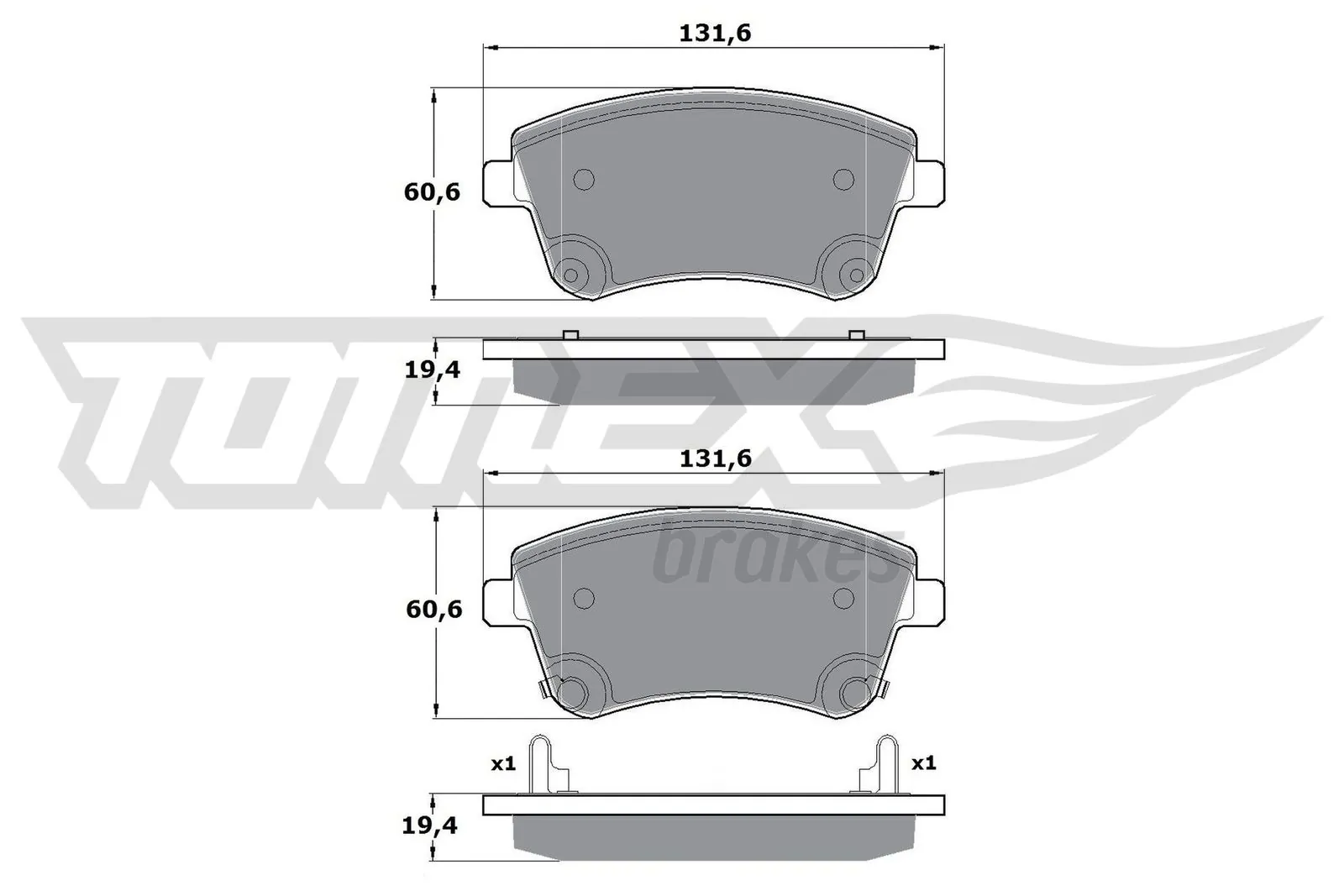 Brake Pad Set, disc brake TX 16-53