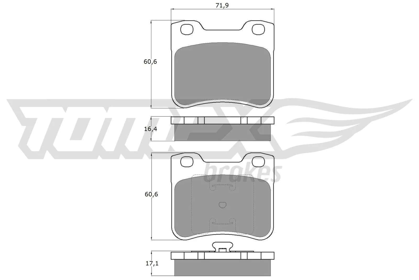 Brake Pad Set, disc brake TX 11-96