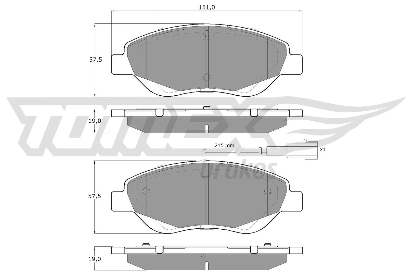 Brake Pad Set, disc brake TX 12-50