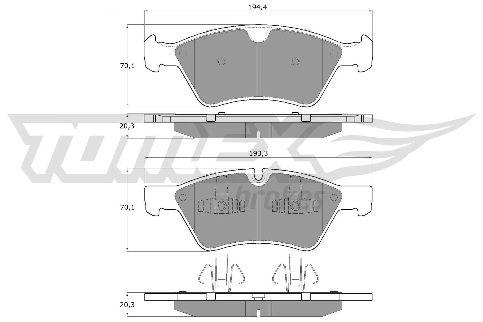 Brake Pad Set, disc brake TX 14-57