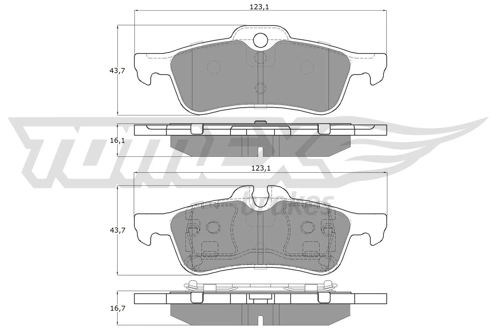 Brake Pad Set, disc brake TX 16-03