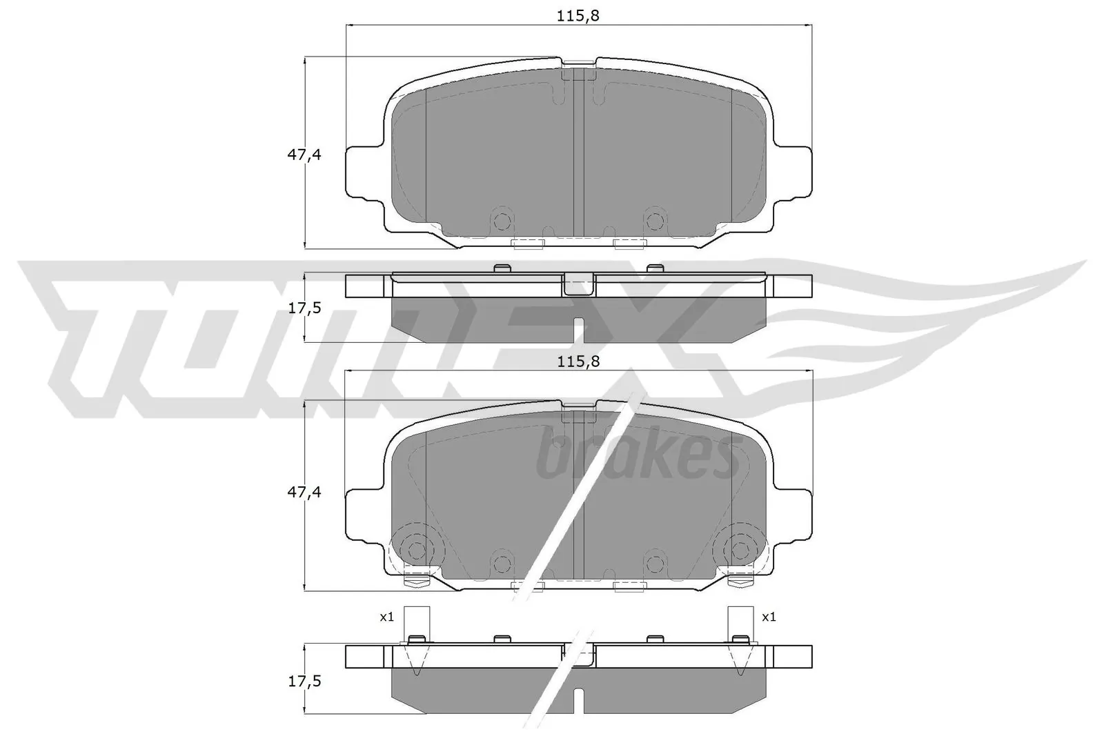 Brake Pad Set, disc brake TX 19-79