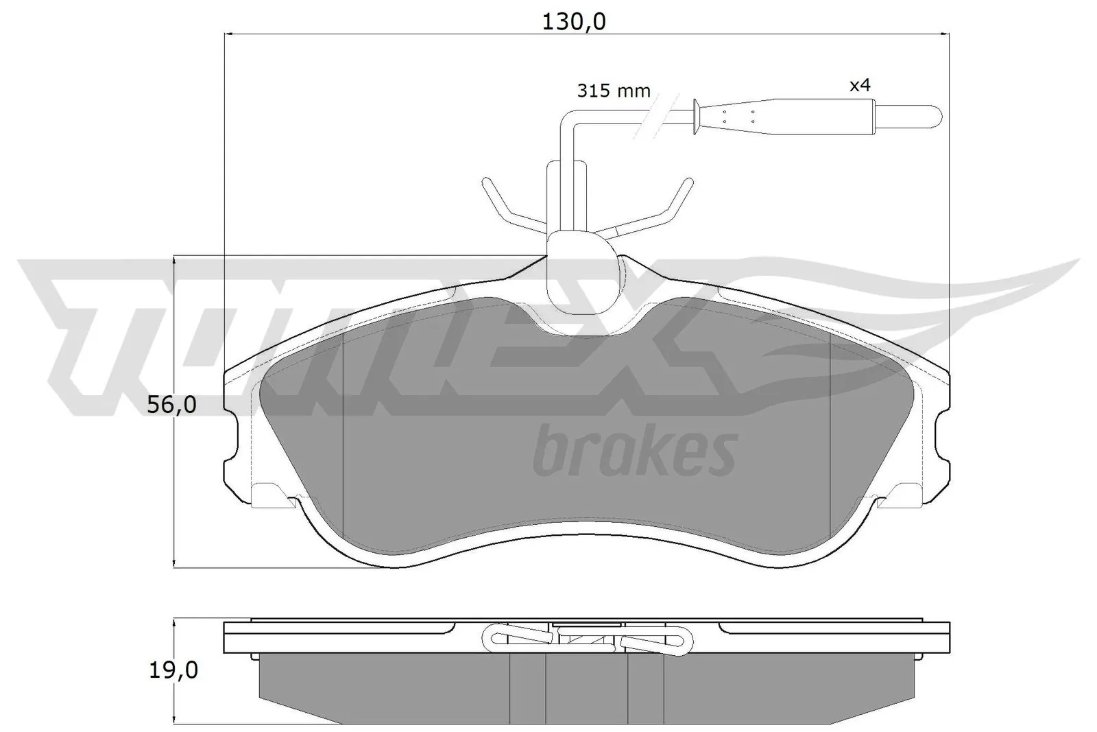 Brake Pad Set, disc brake TX 11-12
