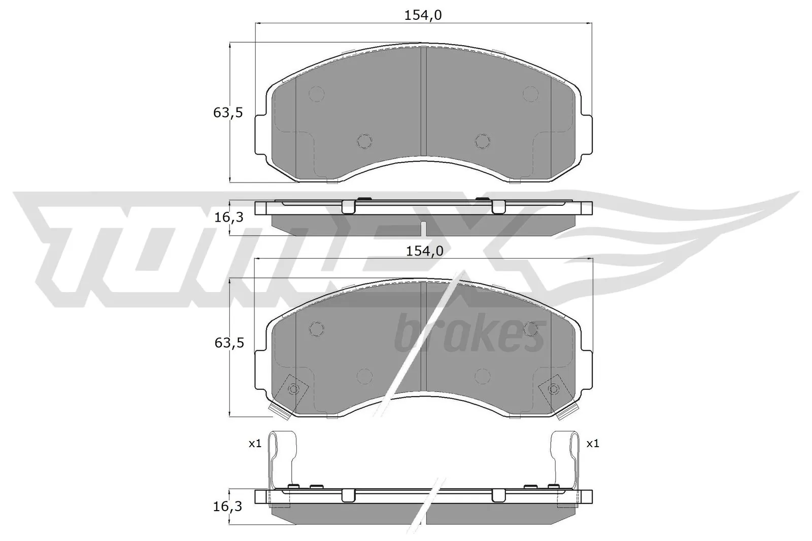 Brake Pad Set, disc brake TX 15-71