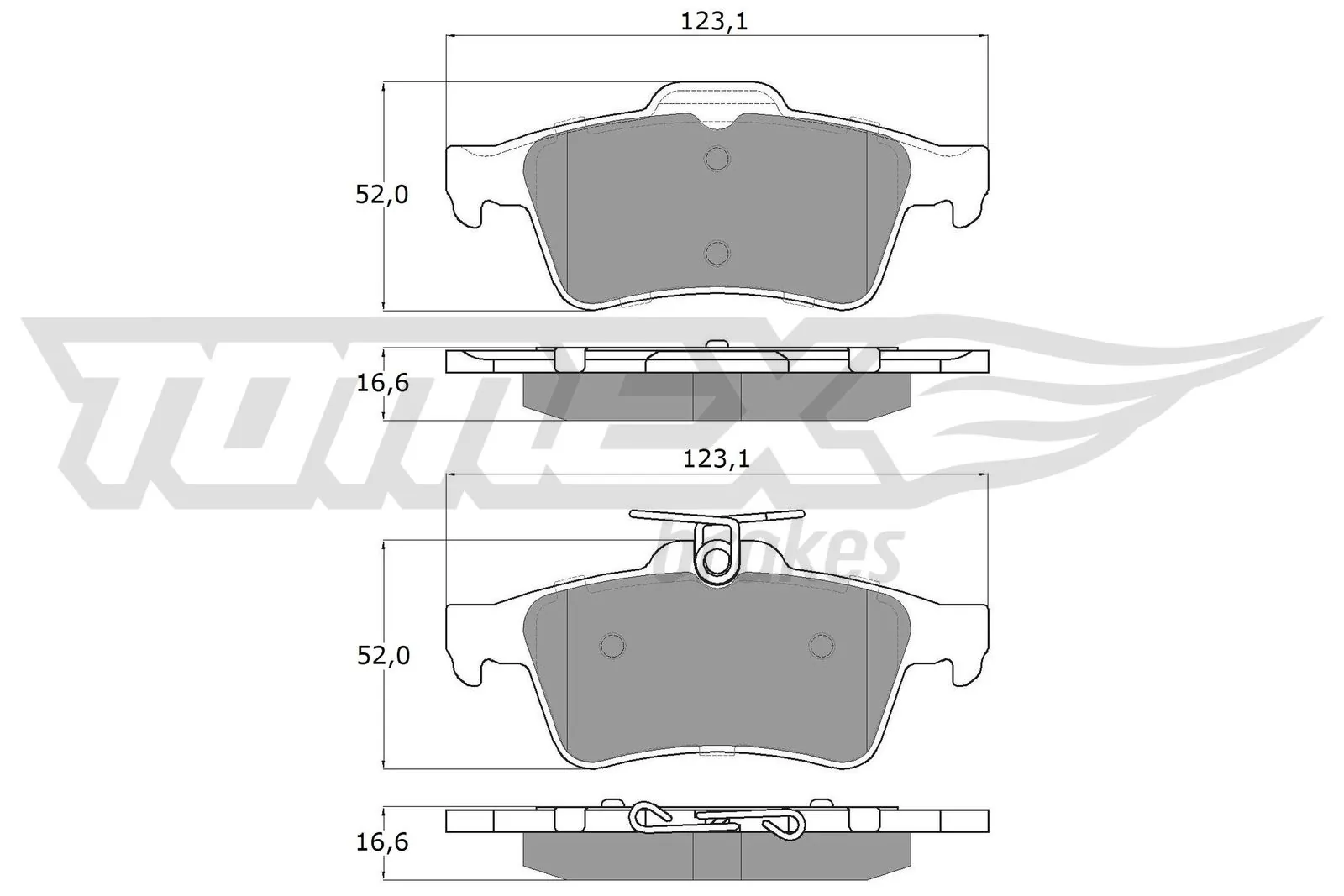 Brake Pad Set, disc brake TX 14-28