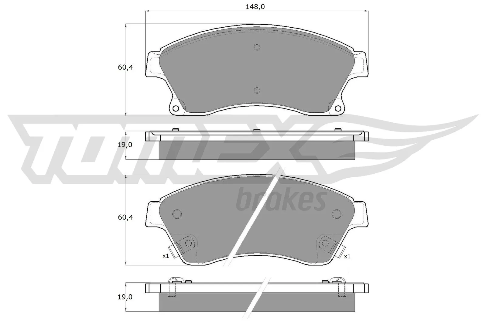Brake Pad Set, disc brake TX 16-50
