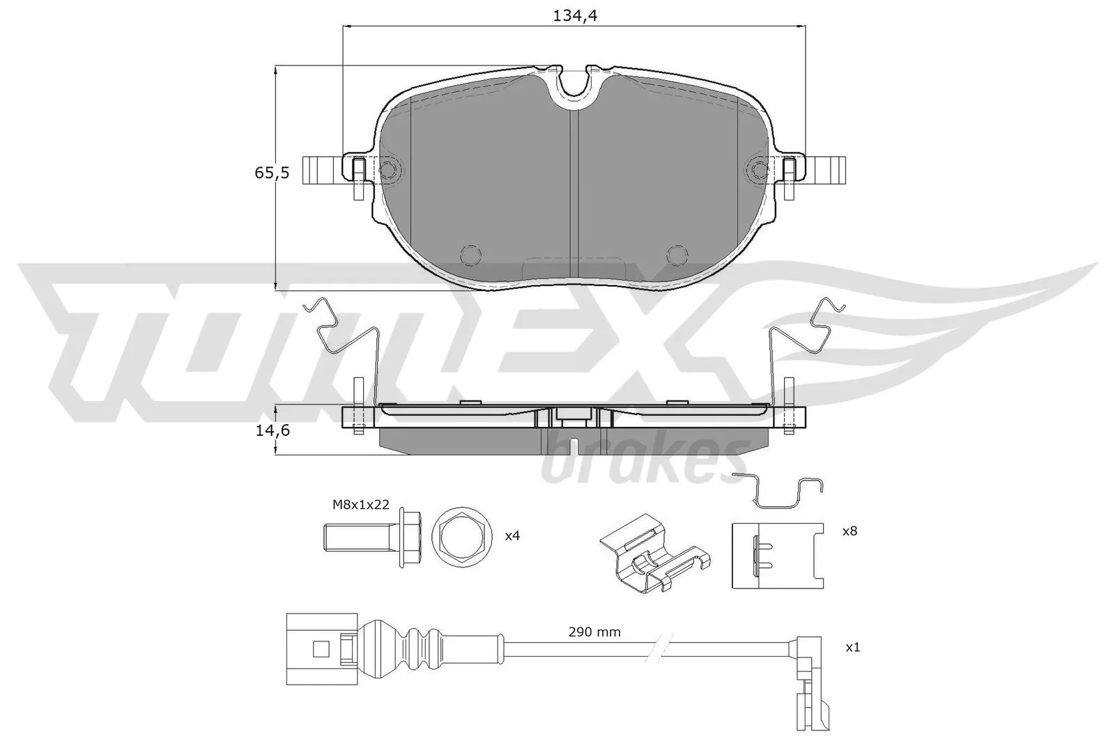 Brake Pad Set, disc brake TX 60-41