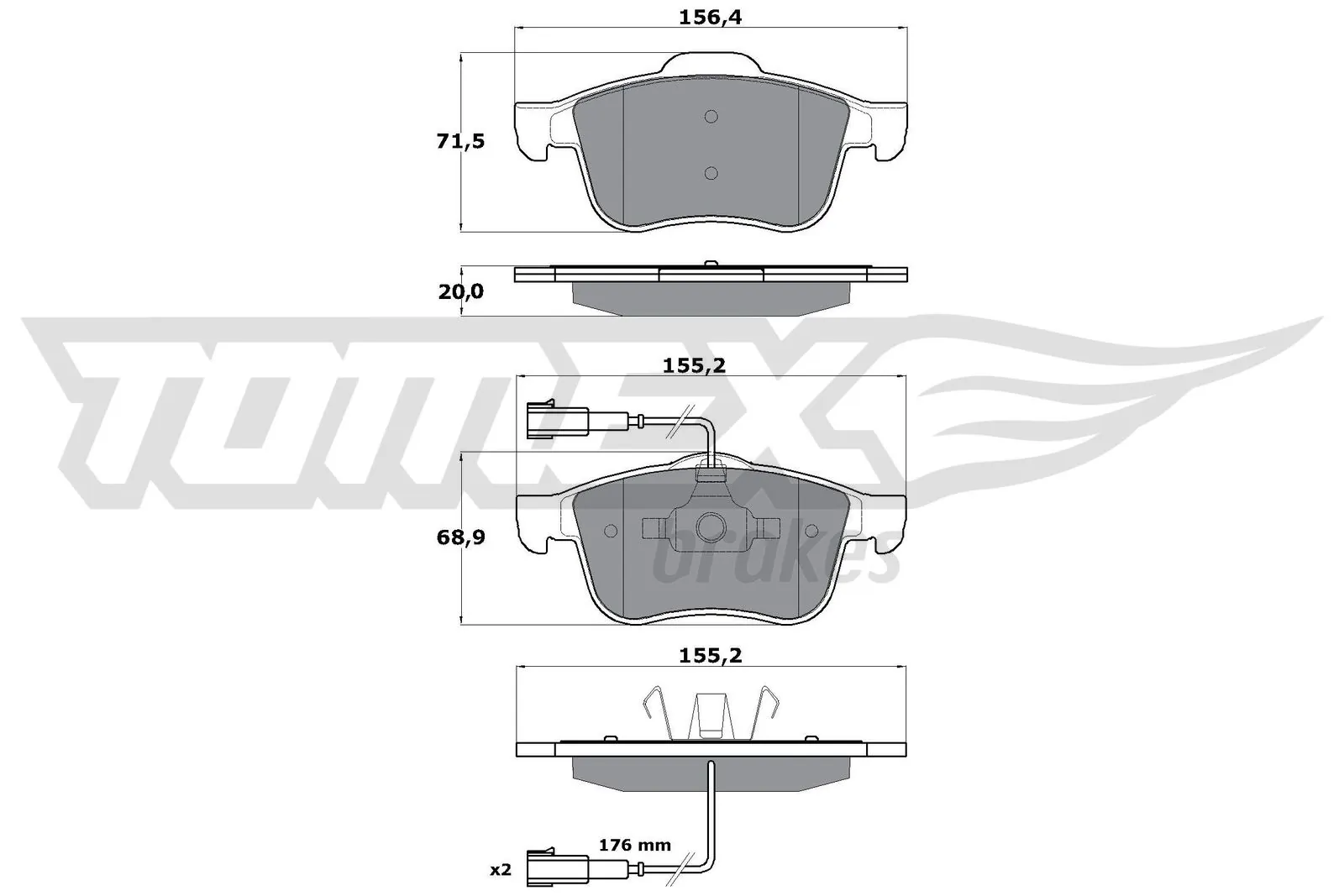 Brake Pad Set, disc brake TX 15-25