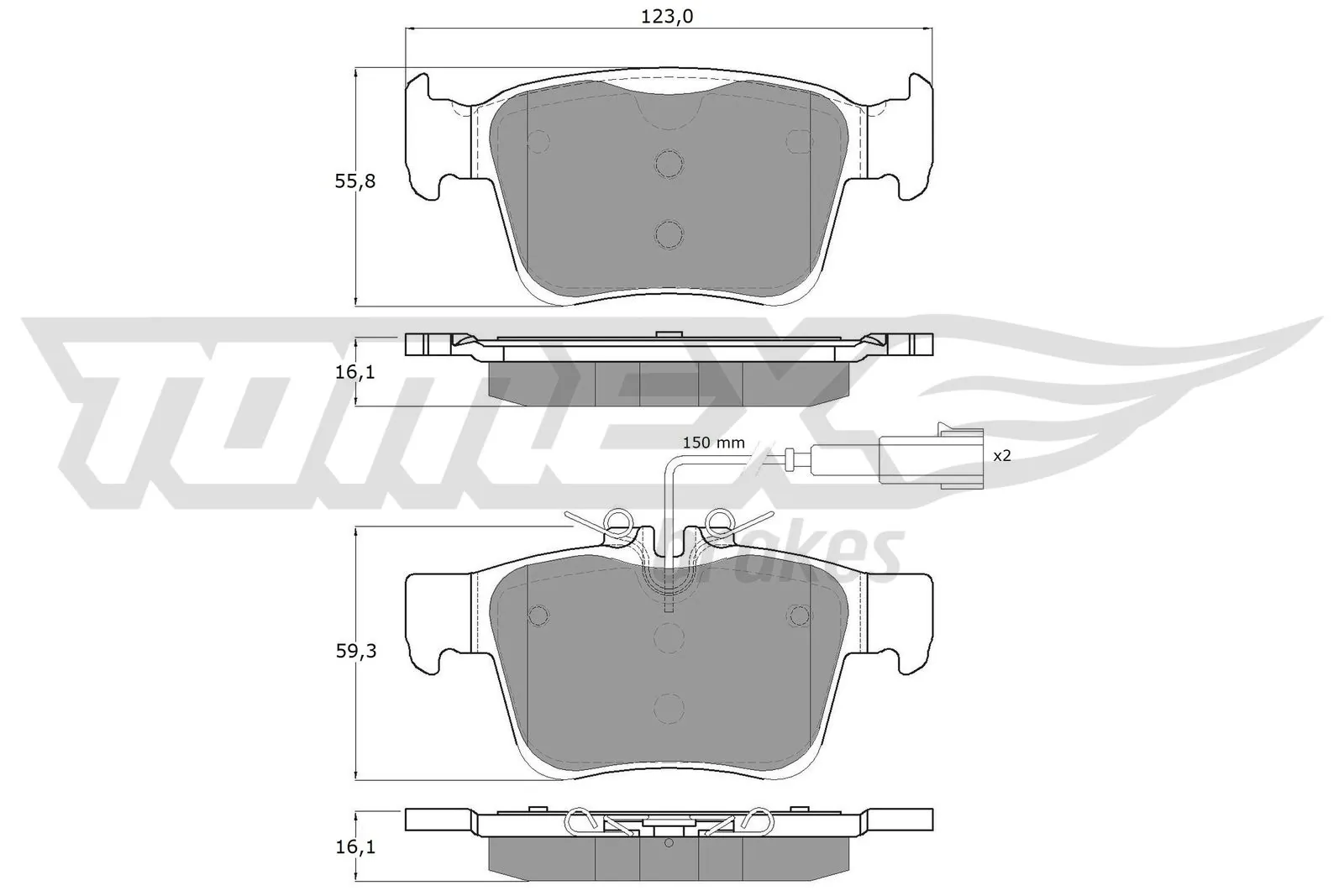 Brake Pad Set, disc brake TX 18-161