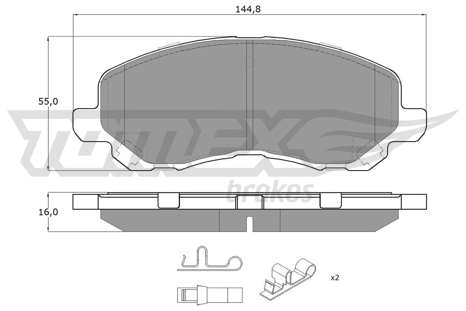 Brake Pad Set, disc brake TX 15-27
