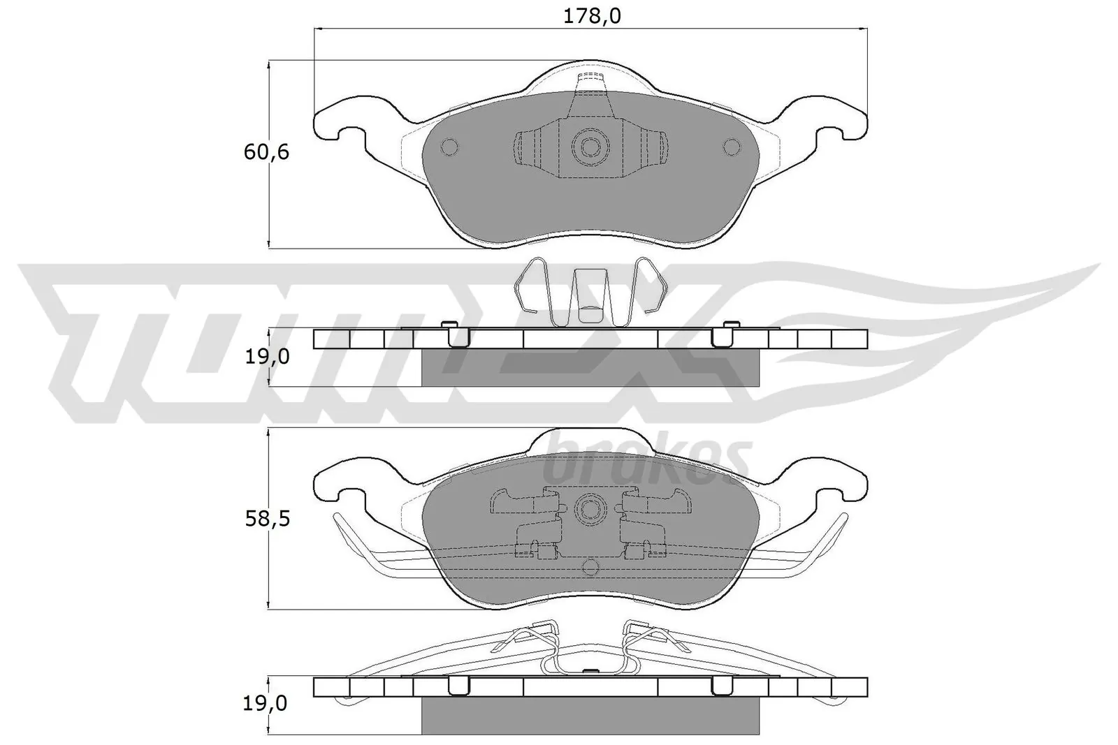 Brake Pad Set, disc brake TX 12-17