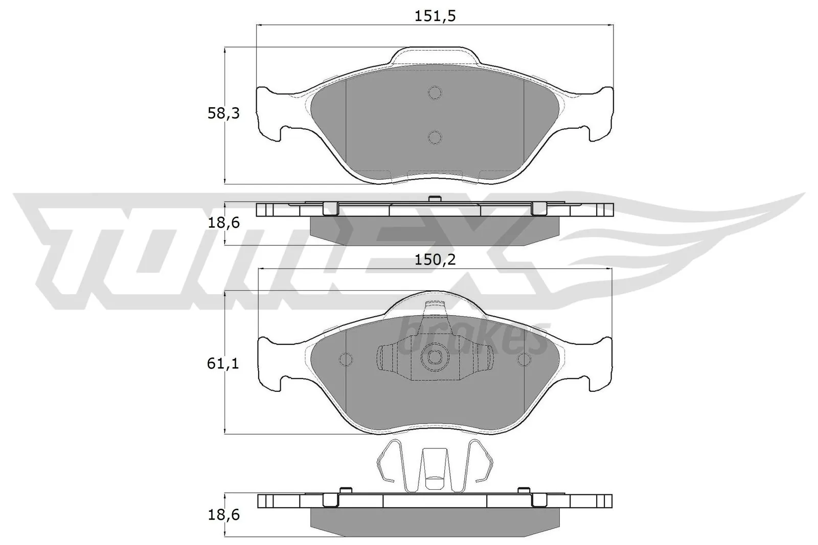 Brake Pad Set, disc brake TX 12-55