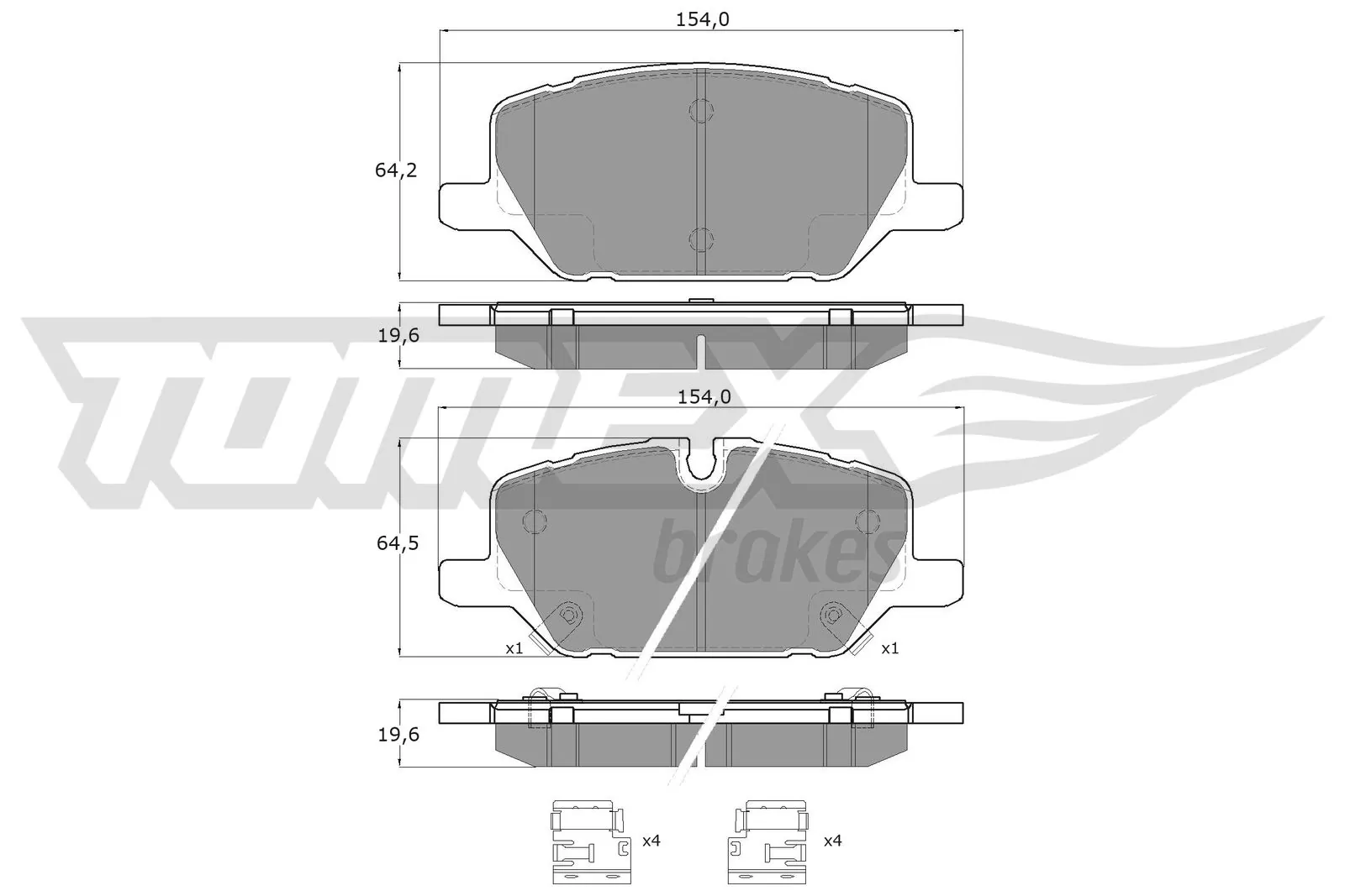Brake Pad Set, disc brake TX 60-49