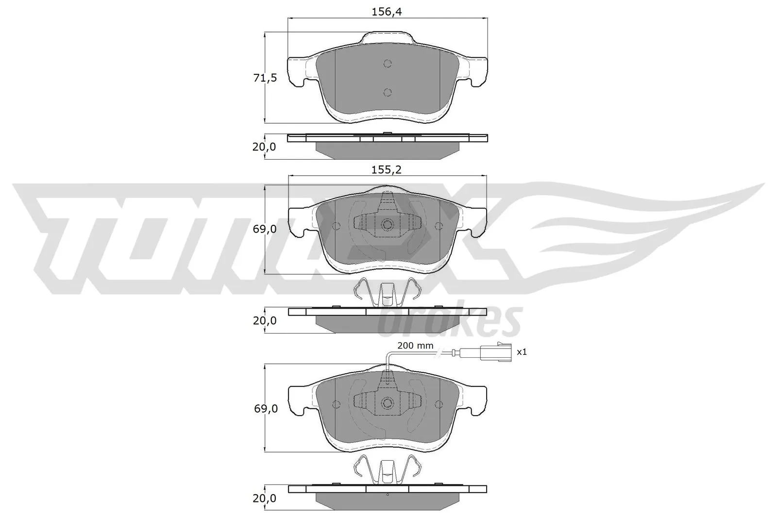 Brake Pad Set, disc brake TX 16-63