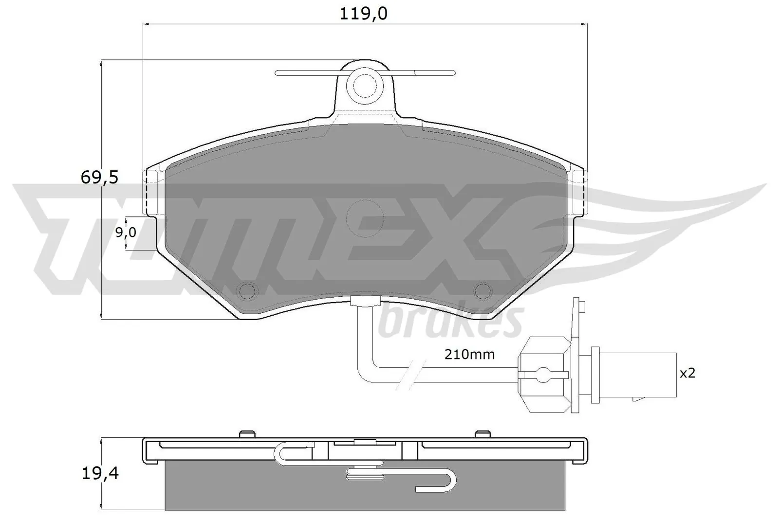 Brake Pad Set, disc brake TX 13-121