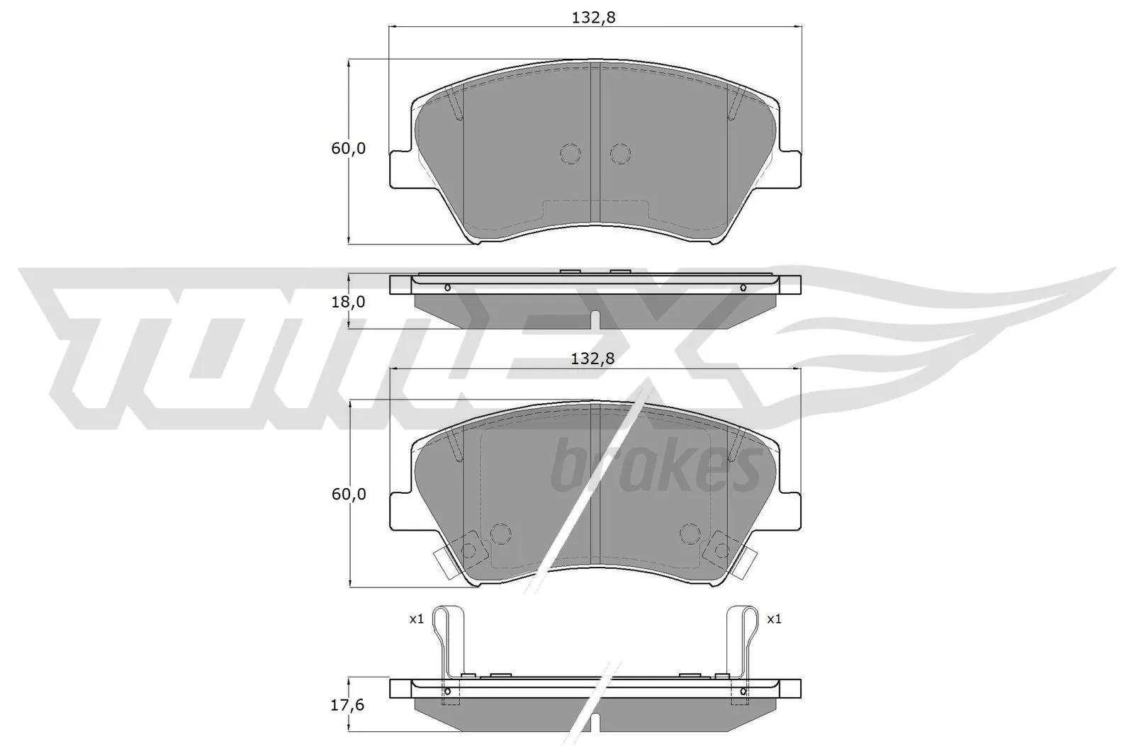 Brake Pad Set, disc brake TX 18-68
