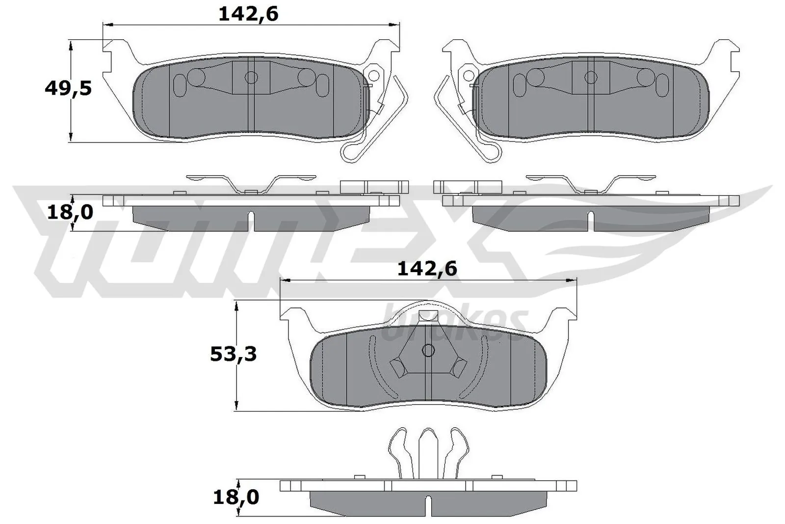 Brake Pad Set, disc brake TX 15-48