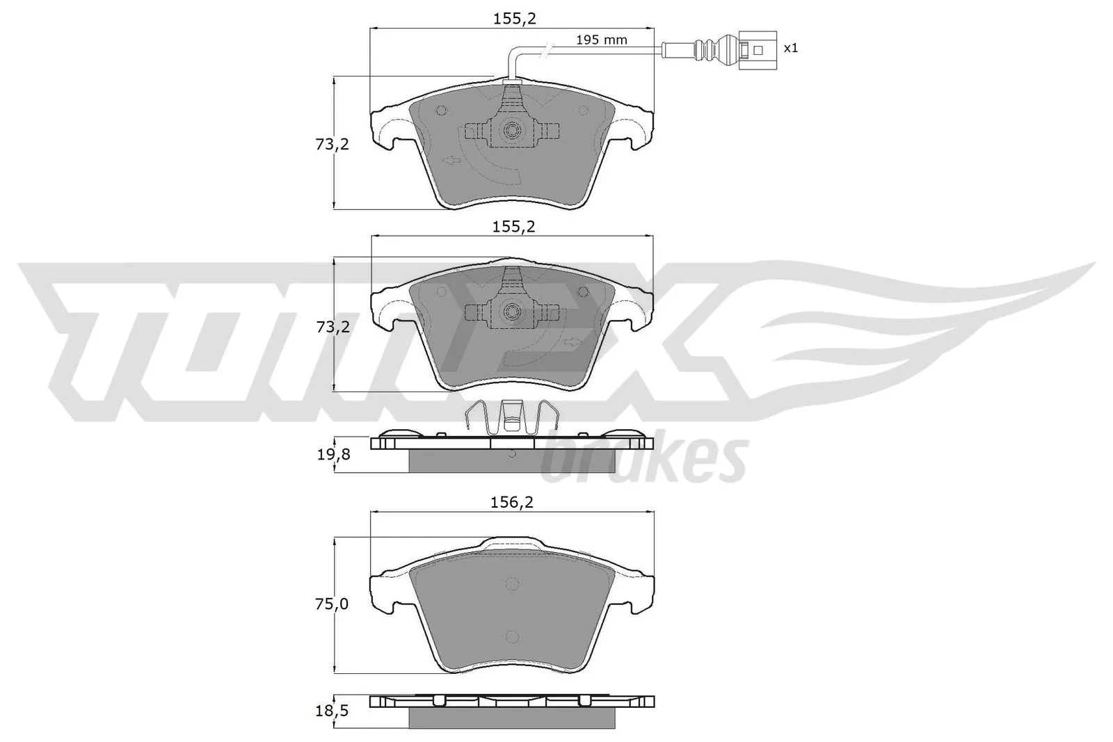 Brake Pad Set, disc brake TX 13-93
