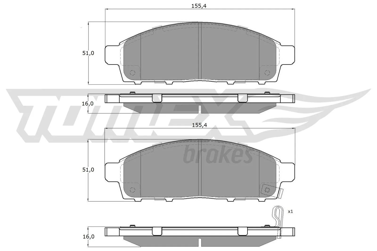 Brake Pad Set, disc brake TX 19-31