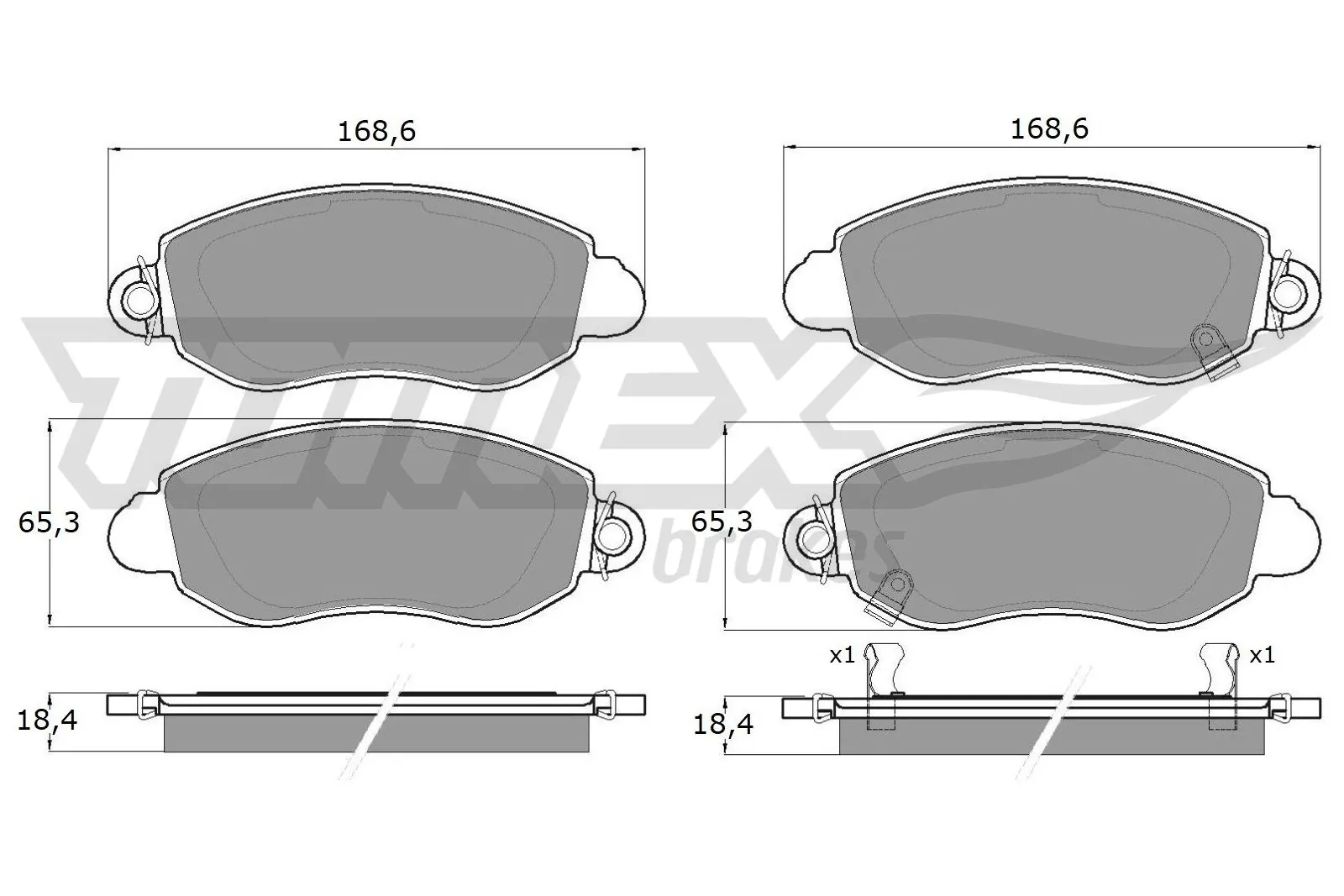 Brake Pad Set, disc brake TX 12-62