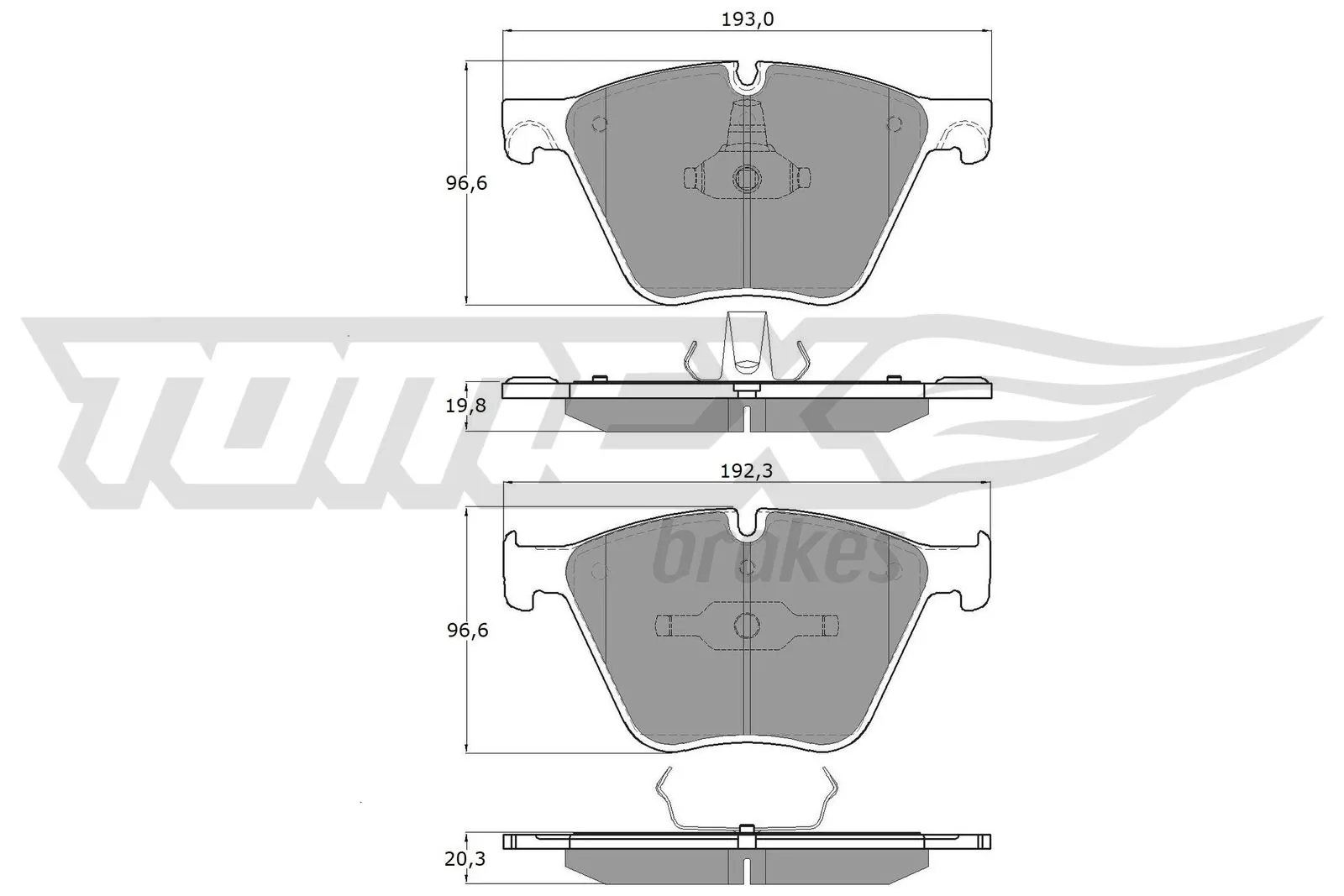 Brake Pad Set, disc brake TX 19-45
