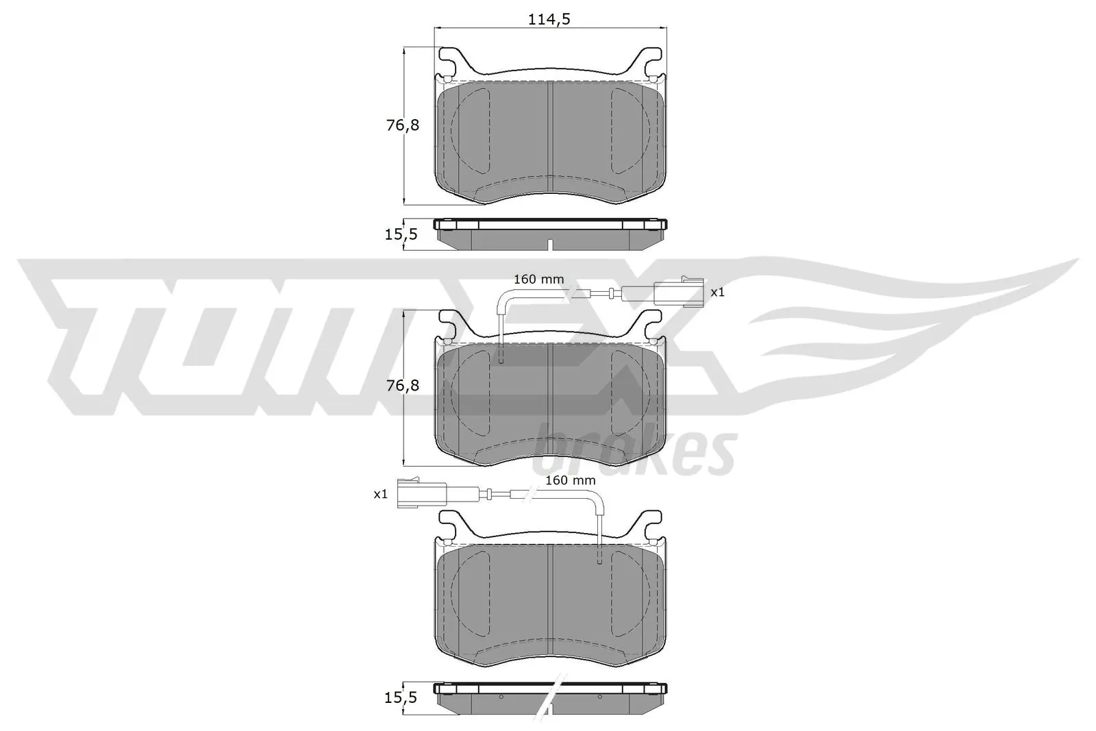 Brake Pad Set, disc brake TX 19-56