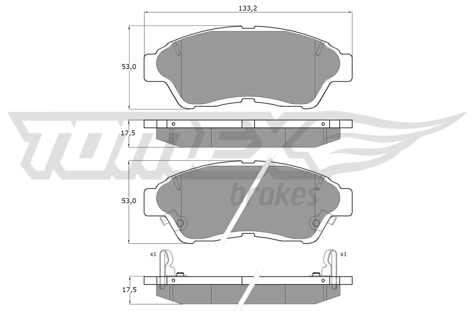 Brake Pad Set, disc brake TX 10-96