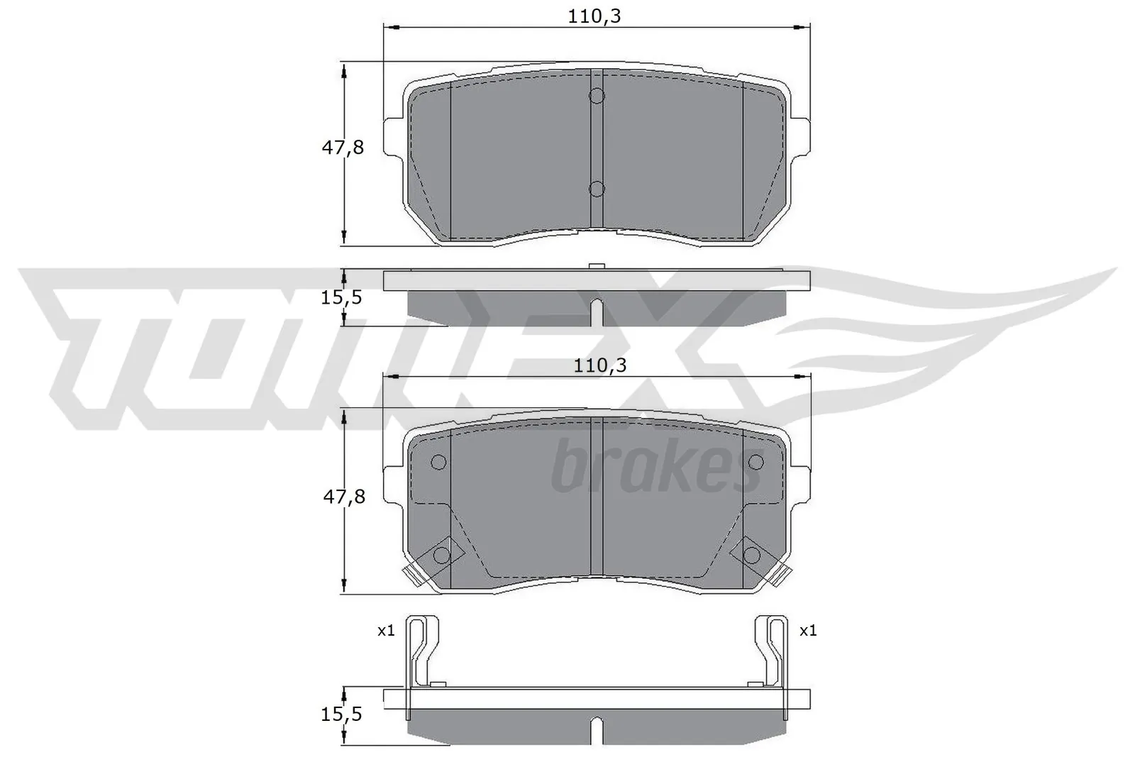 Brake Pad Set, disc brake TX 17-50