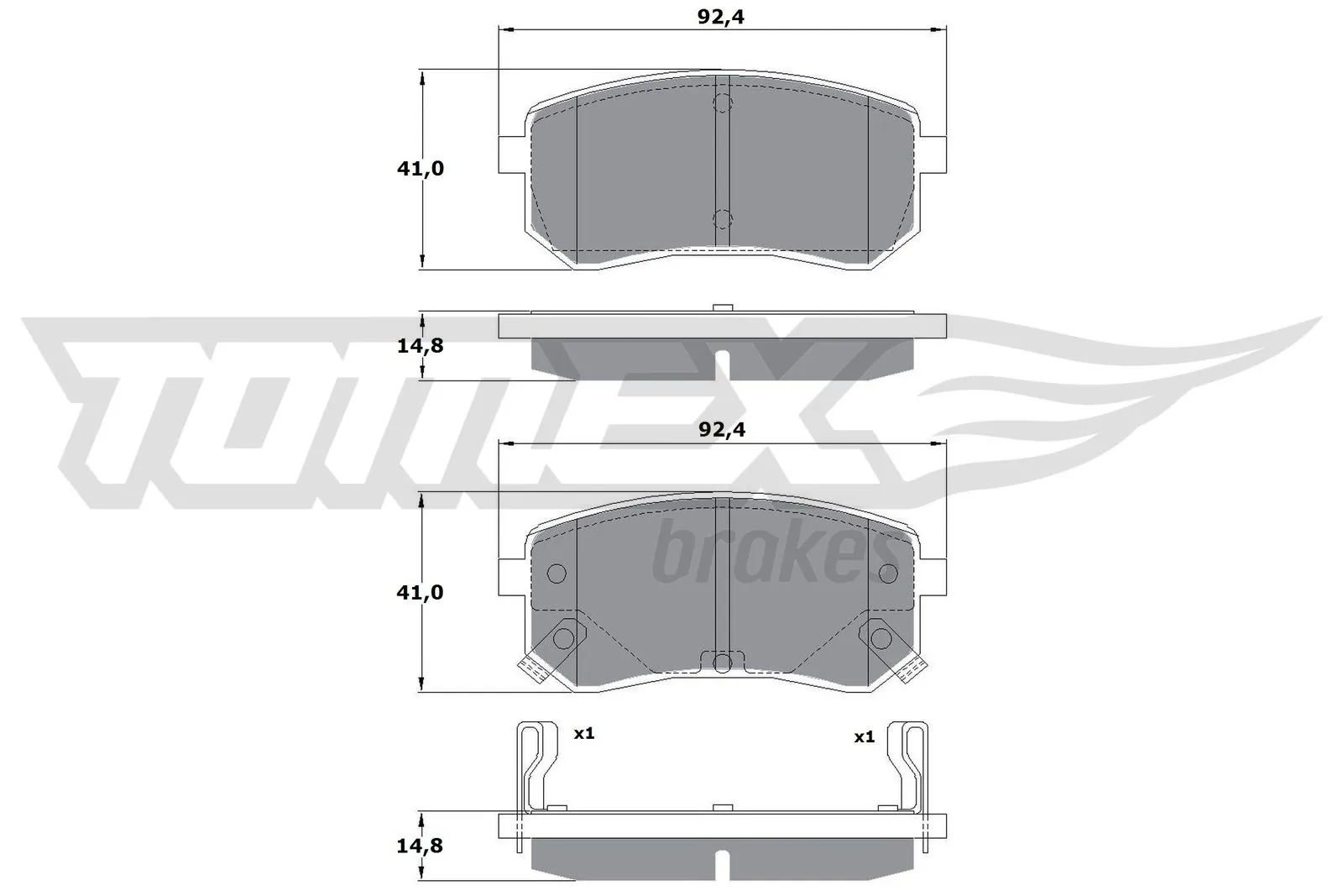 Brake Pad Set, disc brake TX 15-80