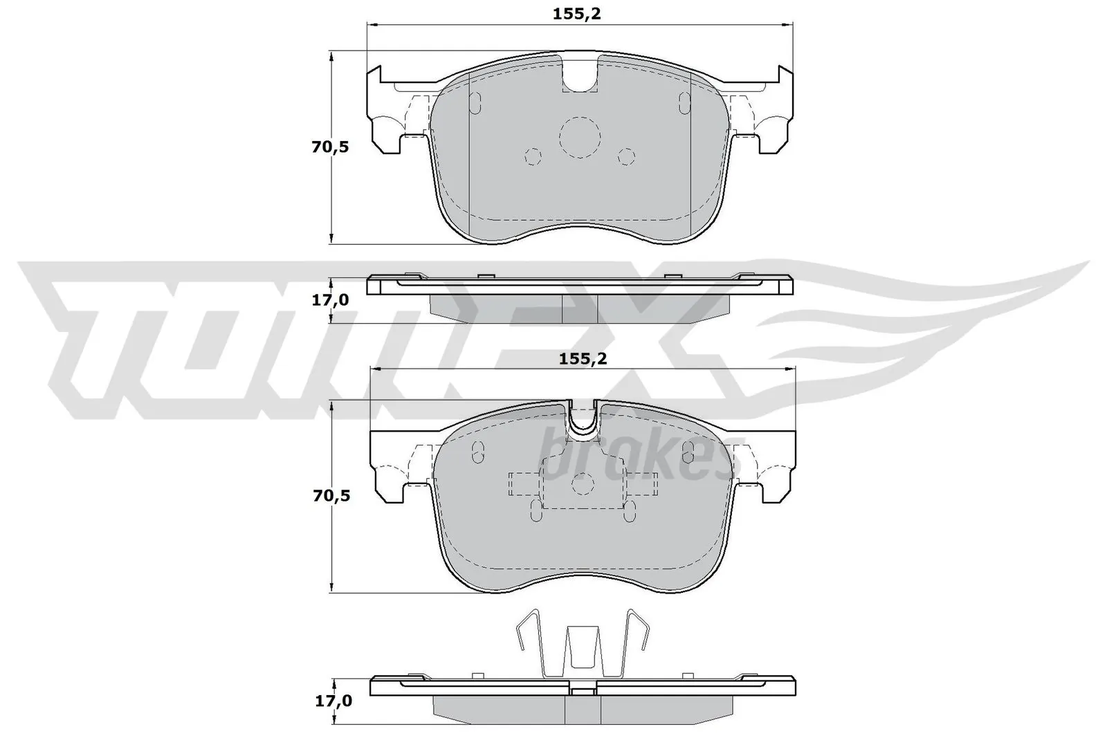 Brake Pad Set, disc brake TX 17-29