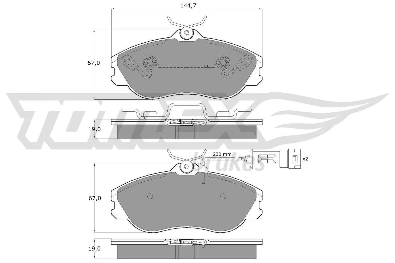 Brake Pad Set, disc brake TX 11-28