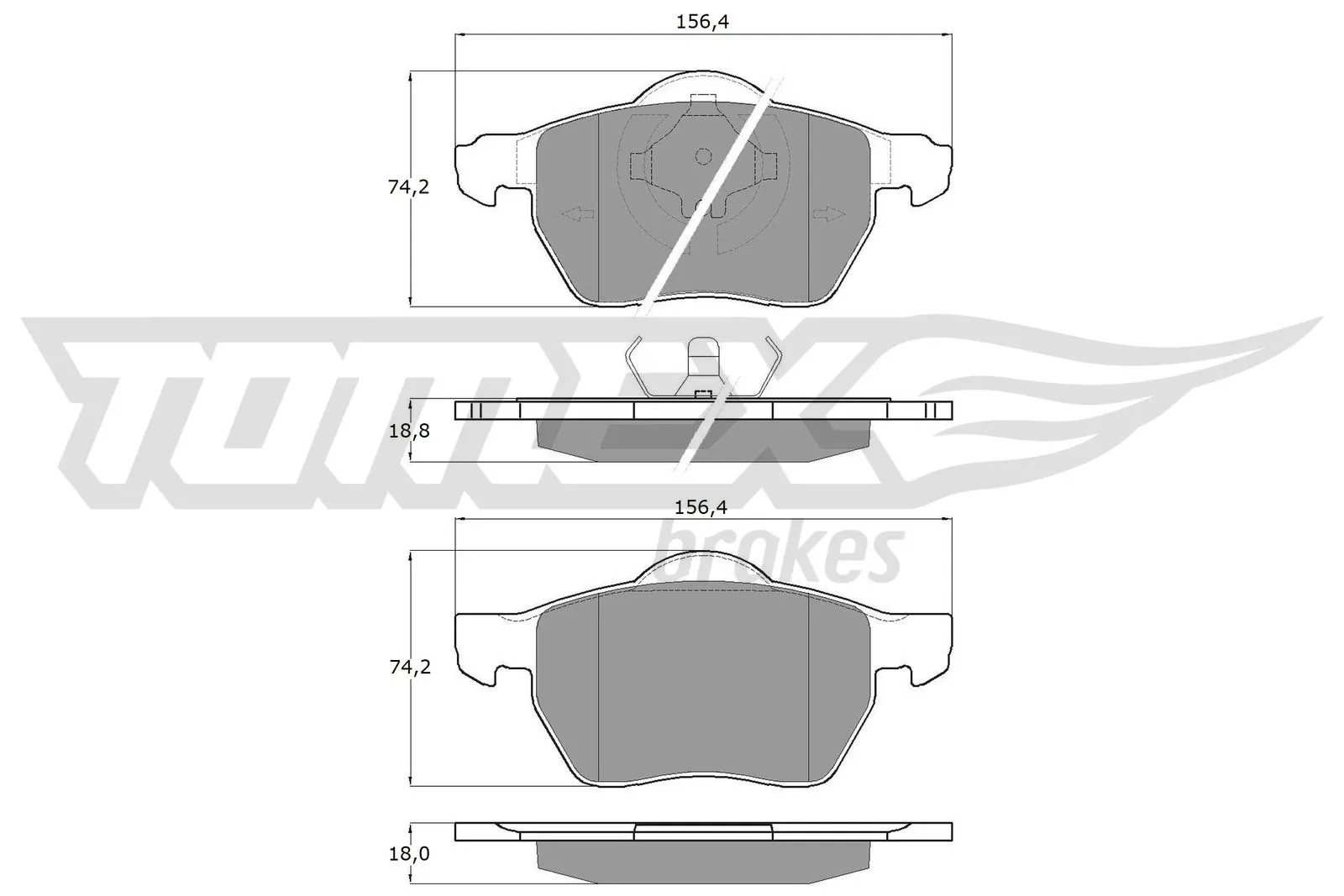 Brake Pad Set, disc brake TX 13-131