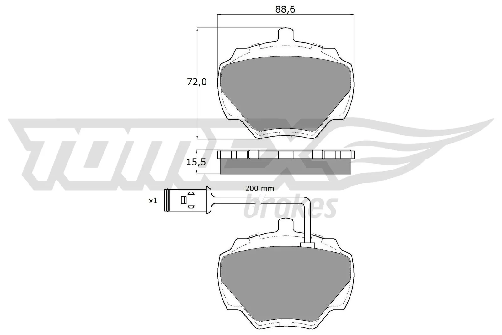 Brake Pad Set, disc brake TX 15-50