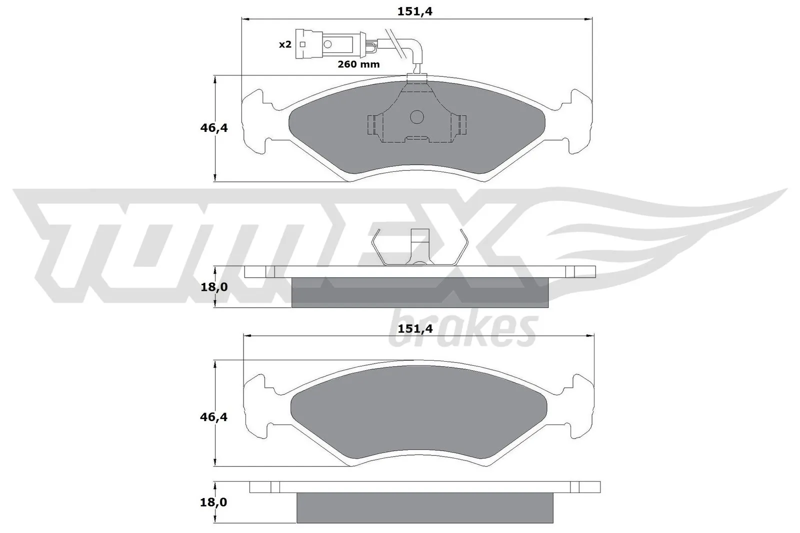 Brake Pad Set, disc brake TX 10-281